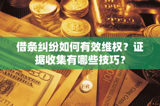 武汉借条纠纷如何有效维权？证据收集有哪些技巧？