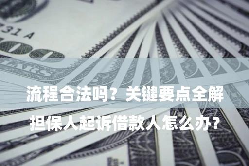 武汉

担保人起诉借款人怎么办？流程合法吗？关键要点全解析